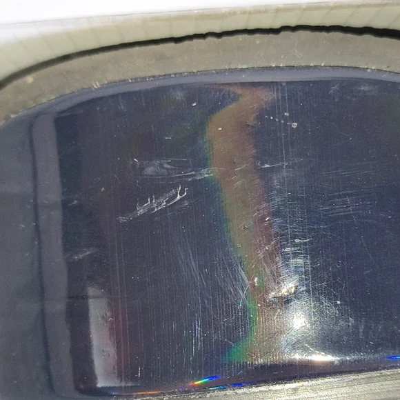 Demonia Black Heart Buckle Boots Iridescent Black ( Emily Size 8 Women's) - Picture 6 of 10